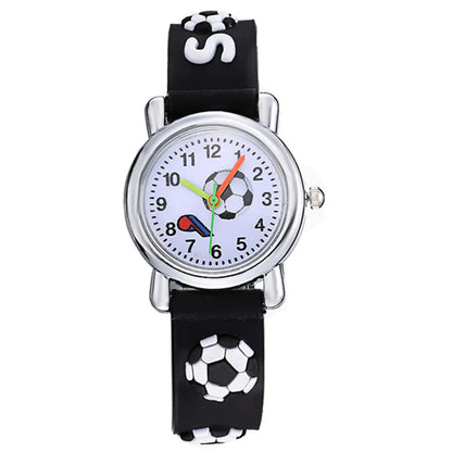 Cute Football Cartoon Kids Watches Soccer Children's Quartz Watch Soft Silicone Watchband Creative Boys Girls Watch Gift Clock