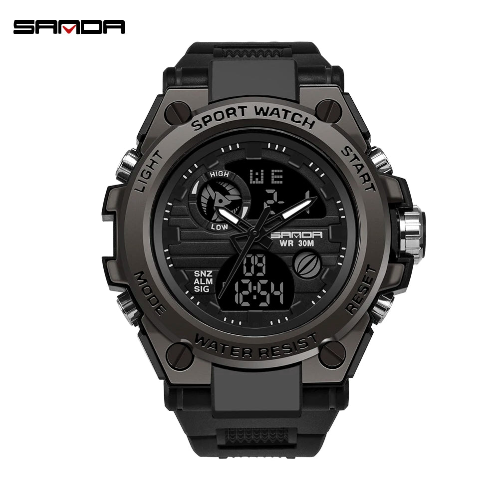 SANDA G Style Men Digital Man Watch Military Sports Watches Fashion Waterproof Electronic Alarm Clock Wristwatch Mens Relogios