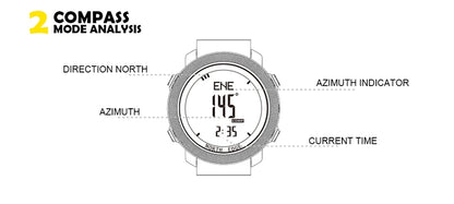 NORTH EDGE Men's sport Digital watch Running Swimming Military Army watches Altimeter Barometer Compass waterproof 50m Wristband