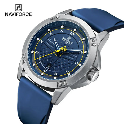 NAVIFORCE Casual Quartz Wristwatch Fashion Waterproof Men's Watches Sport Silicone Strap Male Luminous Clock Relogio Masculino