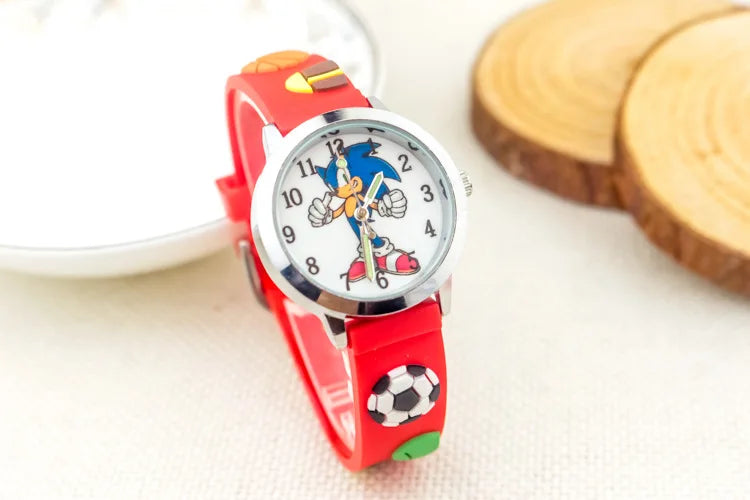 Sonic The Hedgehog Children's Watch Silicone Wtrap Quartz Watch  Outdoor Use For Children Sports Luminous Pointer Birthday Gifts