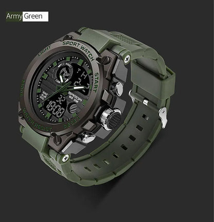 SANDA G Style Men Digital Watch Military Sports Watches Dual Display Waterproof Electronic Wristwatch Relogio Masculino 739