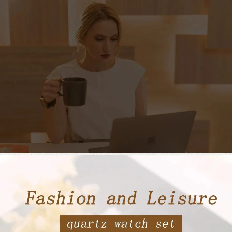 Women Fashion Watch Casual Bracelet Watches Glasses Set Ladies Simple Dial Quartz Wristwatches Dress Clock Montre Femme