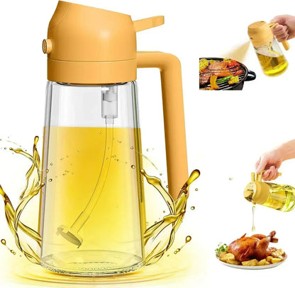 Dual-Purpose Glass Oil Sprayer – Leakproof Kitchen Bottle