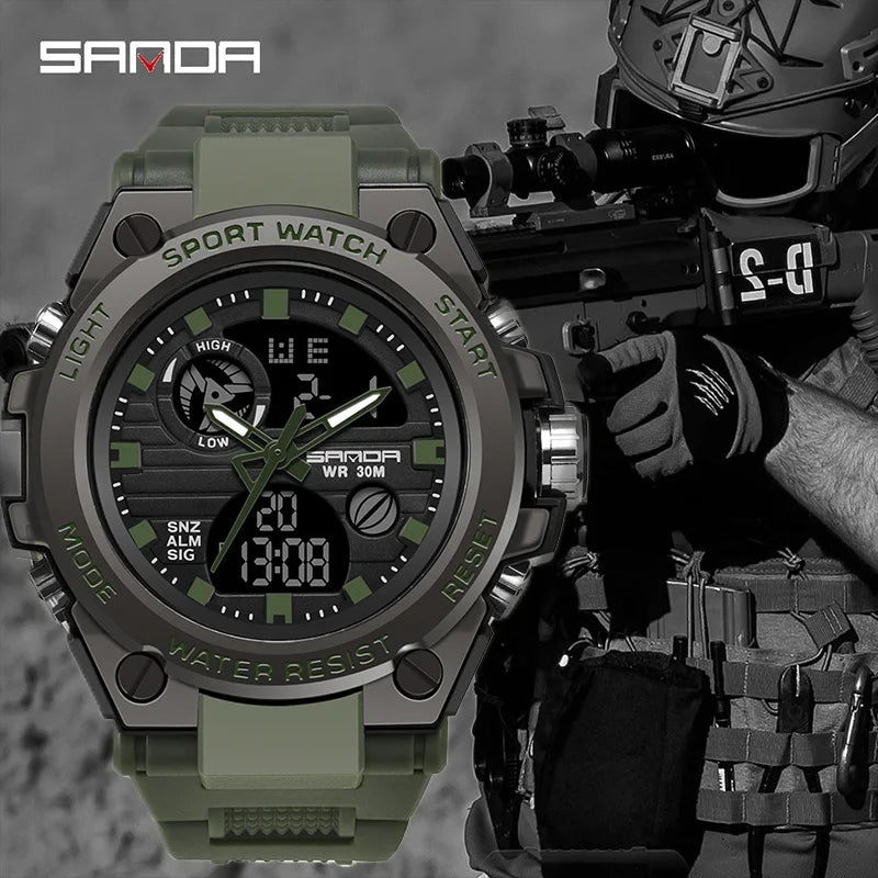 SANDA G Style Men Digital Man Watch Military Sports Watches Fashion Waterproof Electronic Alarm Clock Wristwatch Mens Relogios