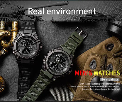 SANDA G Style Men Digital Man Watch Military Sports Watches Fashion Waterproof Electronic Alarm Clock Wristwatch Mens Relogios