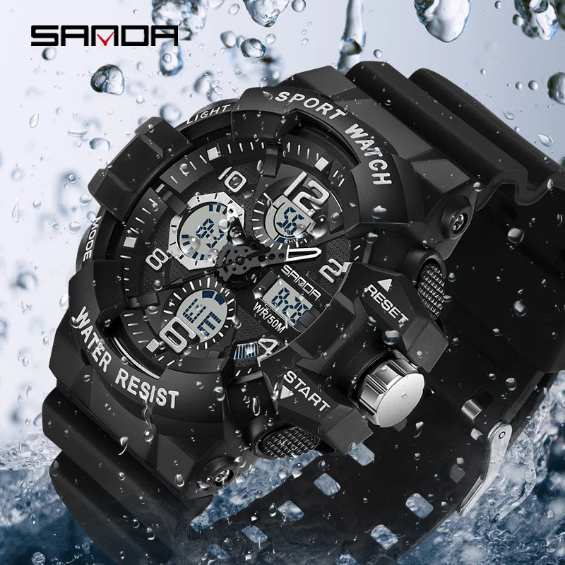 SANDA Brand G- Style Military Watch Men Digital Shock Sports Watches For Man Waterproof Electronic Wristwatch Mens 2023 Relogios