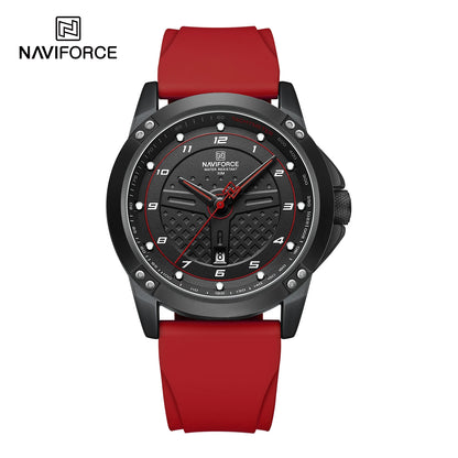 NAVIFORCE Casual Quartz Wristwatch Fashion Waterproof Men's Watches Sport Silicone Strap Male Luminous Clock Relogio Masculino