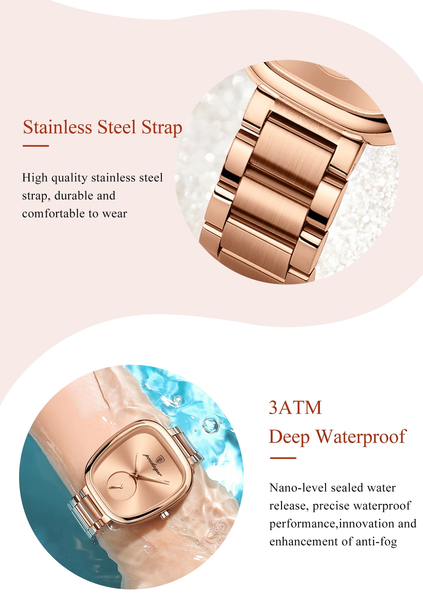 POEDAGAR Luxury Watch for Woman Waterproof Stainless Steel Quartz Ladies Watch High Quality Women's Watches Elegant Female Clock