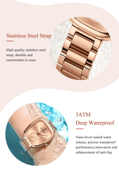 POEDAGAR Luxury Watch for Woman Waterproof Stainless Steel Quartz Ladies Watch High Quality Women's Watches Elegant Female Clock