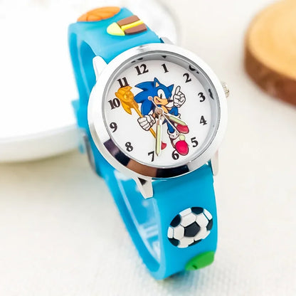 Sonic The Hedgehog Children's Watch Silicone Wtrap Quartz Watch  Outdoor Use For Children Sports Luminous Pointer Birthday Gifts