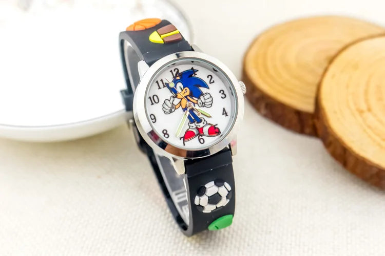 Sonic The Hedgehog Children's Watch Silicone Wtrap Quartz Watch  Outdoor Use For Children Sports Luminous Pointer Birthday Gifts