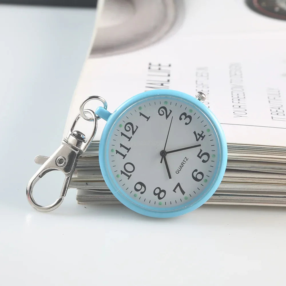 Pocket Watches Fashion Nurse Watch Keychain Mini time reminder portable items for Women Men Trendy Electronic Clock Key Chain