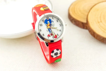 Sonic The Hedgehog Children's Watch Silicone Wtrap Quartz Watch  Outdoor Use For Children Sports Luminous Pointer Birthday Gifts