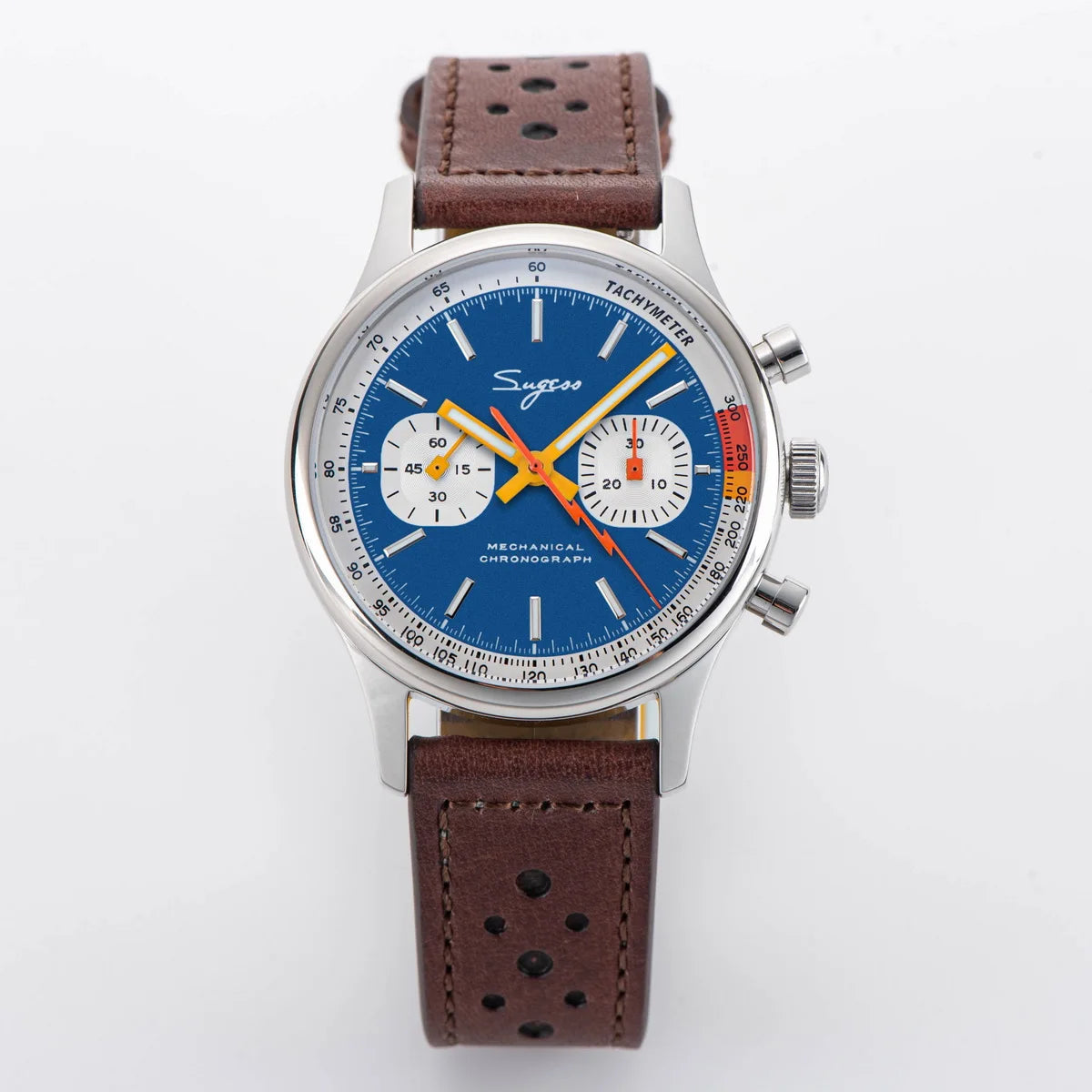 Sugess Watch of Men Chronograph Mechanical Wristwatches Tianjin ST19 Swanneck Movement Pilot Mens Watch Sapphire Crystal Gift V2