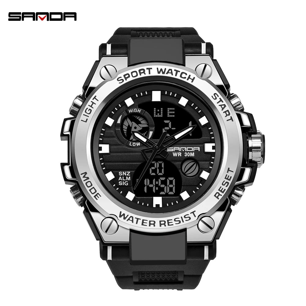 SANDA G Style Men Digital Man Watch Military Sports Watches Fashion Waterproof Electronic Alarm Clock Wristwatch Mens Relogios