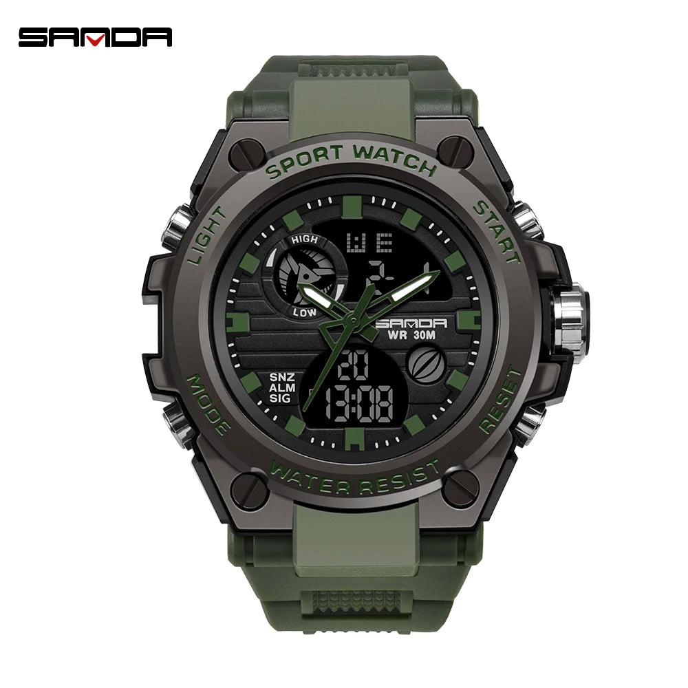 SANDA G Style Men Digital Man Watch Military Sports Watches Fashion Waterproof Electronic Alarm Clock Wristwatch Mens Relogios