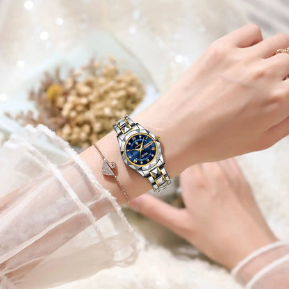 POEDAGAR Luxury Elegant Women Watch Luminous Waterproof Week Date Woman Wristwatch Stainless Steel Quartz Fashion Ladies Watches