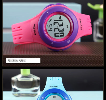 SKMEI 1455 Lovely Kids Watch LED Sport Reloj Style Children Watches Boy Girl 5Bar Waterproof Watch Digital Watch montre enfant