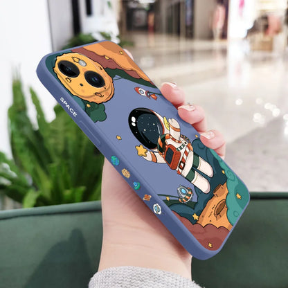 Hello Astronaut Phone Case For iPhone 16 15 14 13 12 11 Pro Max Mini X XR XS Plus Cover