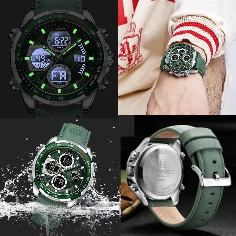 NAVIFORCE Fashion Military Watches for Men Luxury Original Sports Chronograph Watch Waterproof Quartz WristWatch Clock