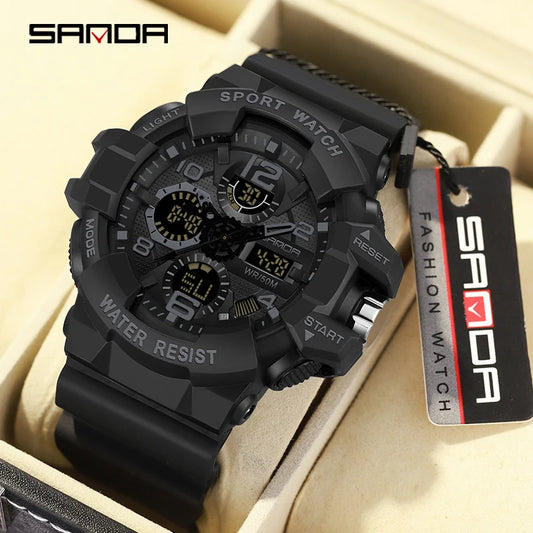 SANDA Brand G- Style Military Watch Men Digital Shock Sports Watches For Man Waterproof Electronic Wristwatch Mens 2023 Relogios