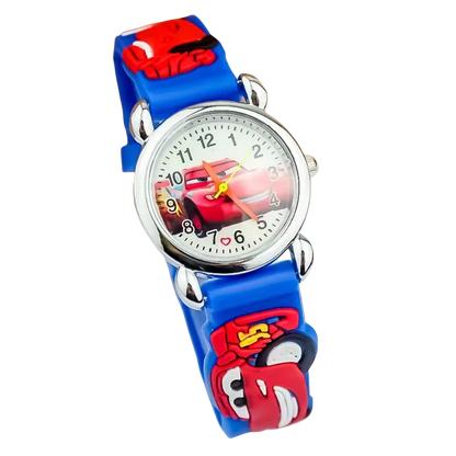 Disney Lightning McQueen animation cartoon cute children's electronic watch creative personality kawaii 3d racing watch toy gift