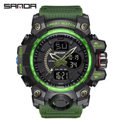 SANDA Brand G Style Military Watch Men LED Digital Shock Sport Watches For Man Waterproof Shockproof Electronic Wristwatch Mens