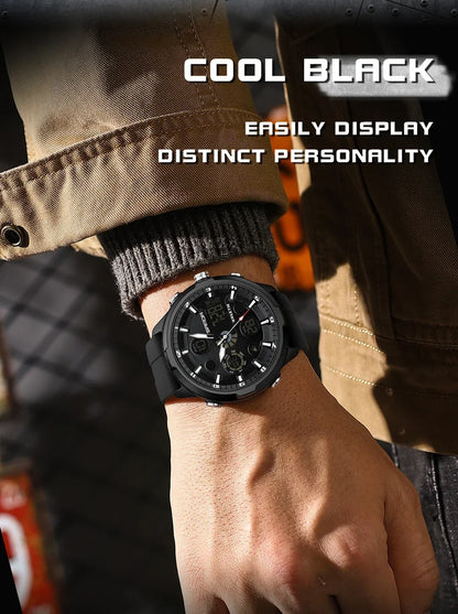 SANDA 9053  50M Waterproof Quartz Wristwatch for Male Relogios Masculino G Sports Military Men's Watches Luxury Digital Watch