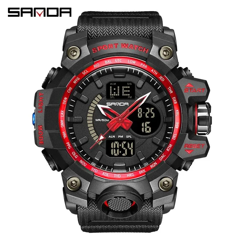 SANDA Brand G Style Military Watch Men LED Digital Shock Sport Watches For Man Waterproof Shockproof Electronic Wristwatch Mens