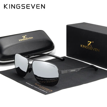 KINGSEVEN Polarized Aluminum Sunglasses Men UV400 HD Lens Pilot Eye Protection Photochromic Glasses Women Night Vision Eyewear