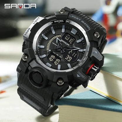 SANDA Brand G Style Military Watch Men LED Digital Shock Sport Watches For Man Waterproof Shockproof Electronic Wristwatch Mens