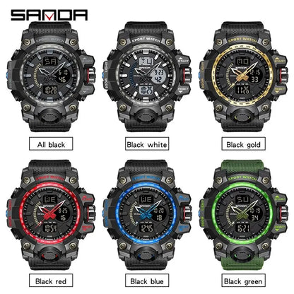 SANDA Brand G Style Military Watch Men LED Digital Shock Sport Watches For Man Waterproof Shockproof Electronic Wristwatch Mens