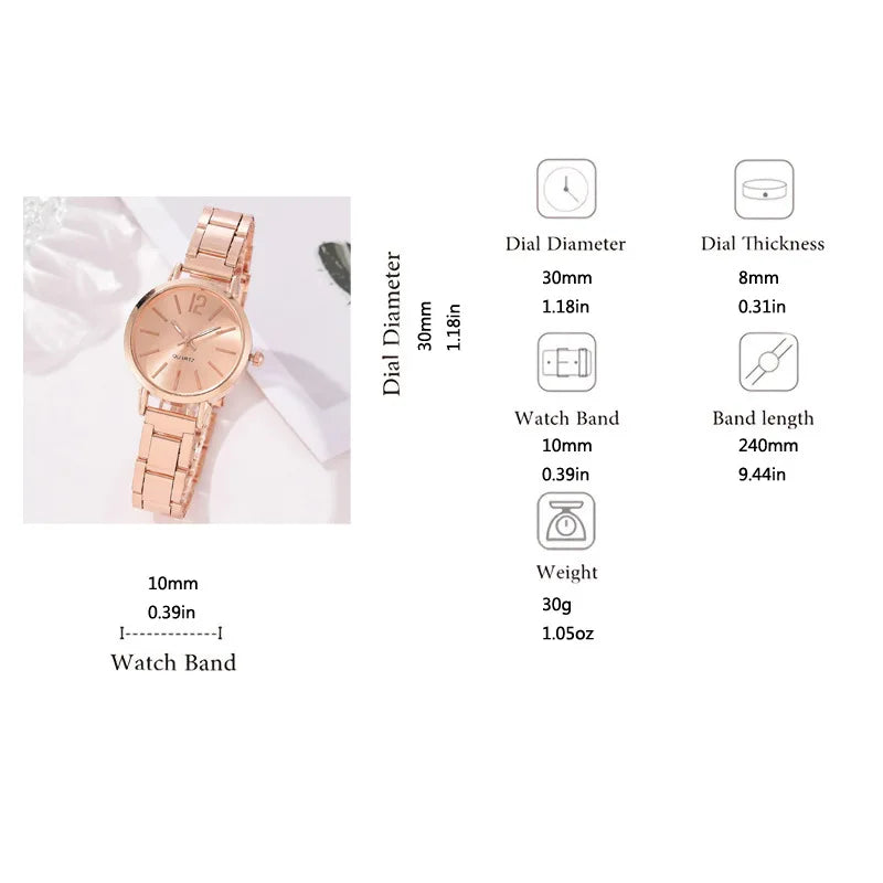 Fashion Gold Bracelet Quartz Wristwatch Luxury Watch for Women Simple Round Dial Stainless Students Ladies Watches Reloj Mujer